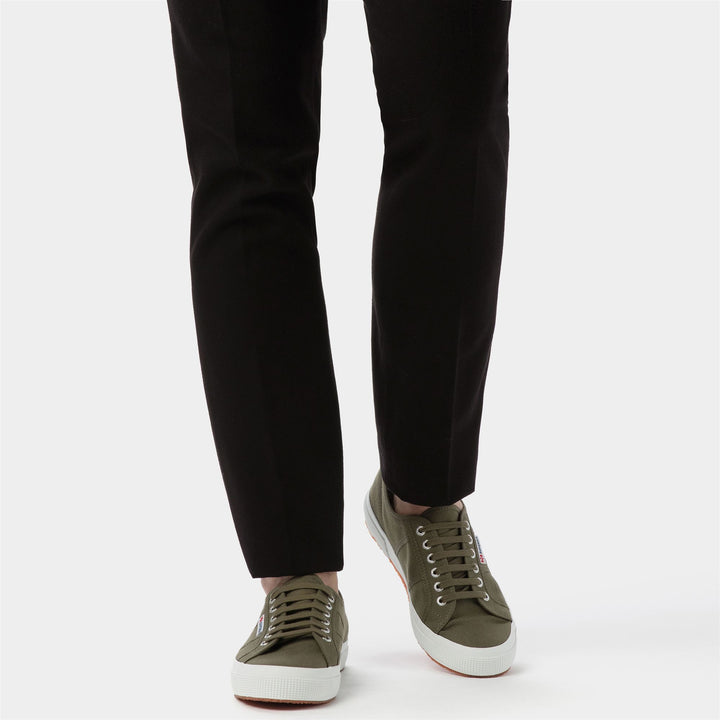 Sneakers Classiche Unisex Colore Verde con Tomaia in Cotone 6