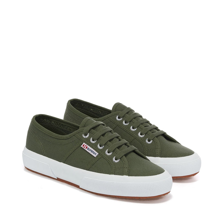 Sneakers Classiche Unisex Colore Verde con Tomaia in Cotone 2