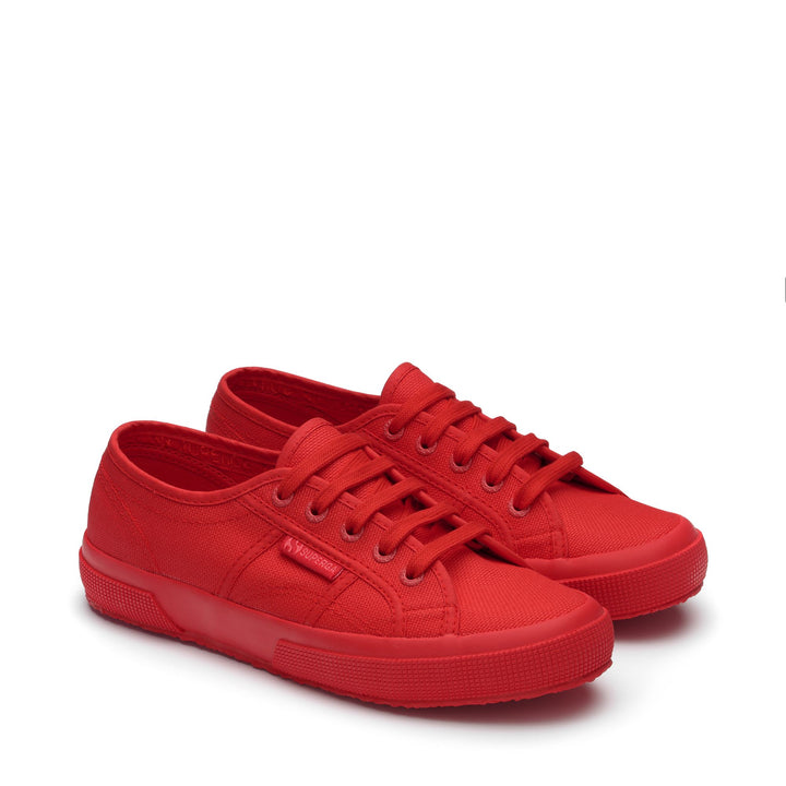 Le Superga Unisex 2750-COTU CLASSIC Sneaker TOTAL RED Dressed Front (jpg Rgb)	