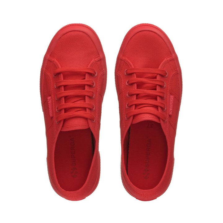 Le Superga Unisex 2750-COTU CLASSIC Sneaker TOTAL RED Dressed Back (jpg Rgb)		