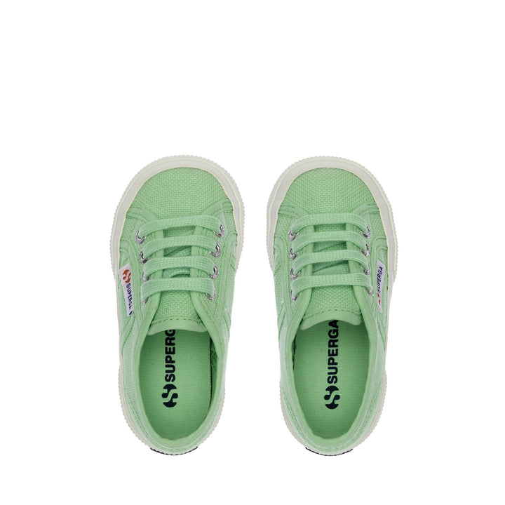 Le Superga Kid unisex 2750-JCOT CLASSIC Sneaker GREEN LT-FAVORIO Dressed Back (jpg Rgb)		