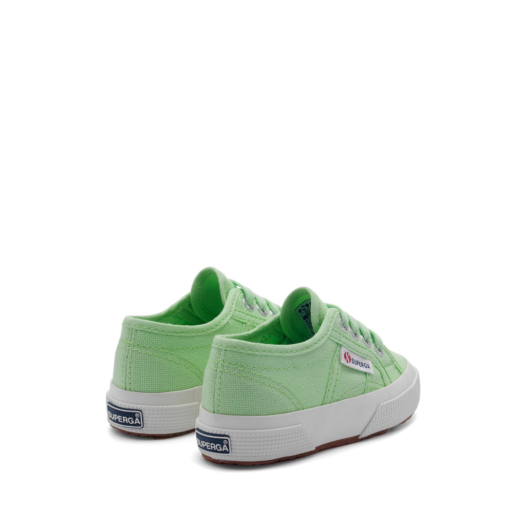 Le Superga Kid unisex 2750-JCOT CLASSIC Sneaker GREEN LT-FAVORIO Dressed Side (jpg Rgb)		