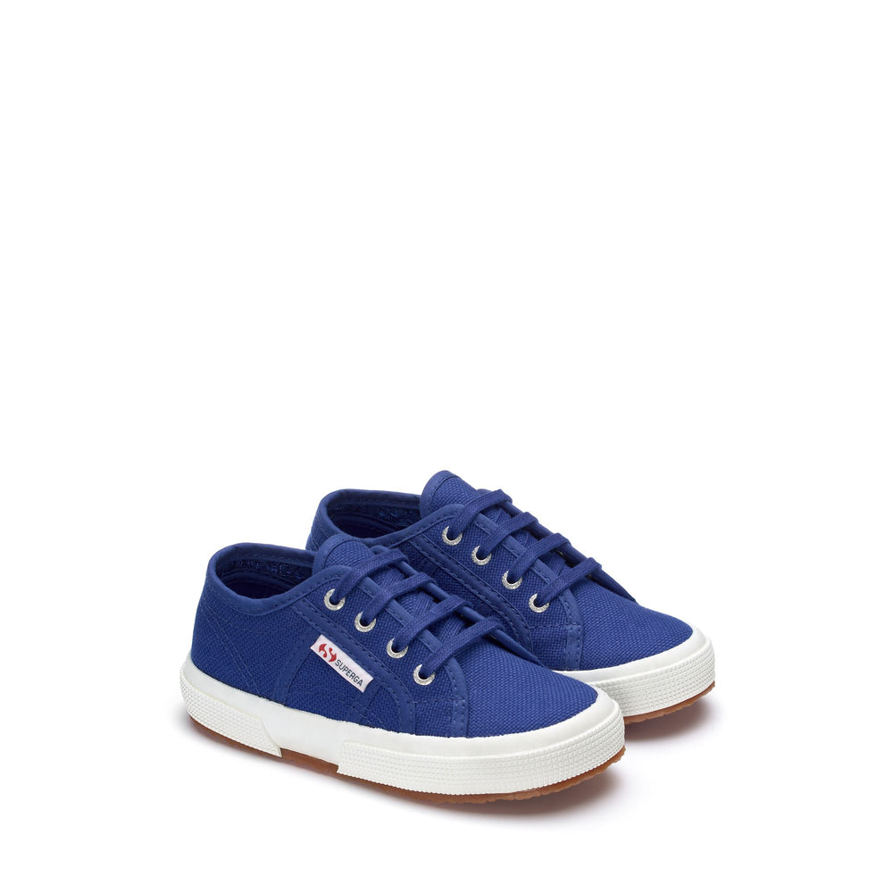 Le Superga Kid unisex 2750-JCOT CLASSIC Sneaker BLUE SNORKEL Dressed Front (jpg Rgb)	