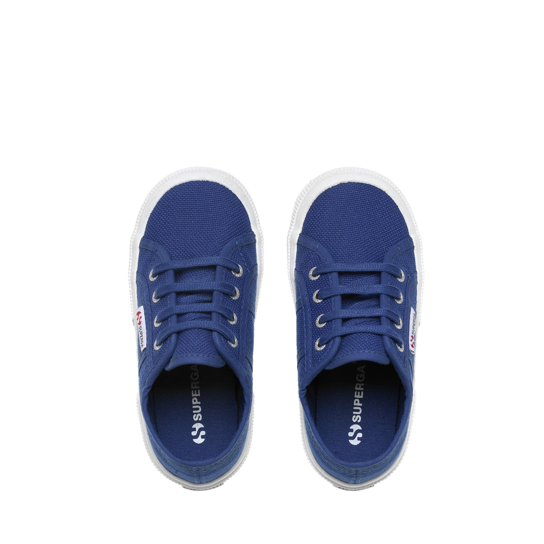 Le Superga Kid unisex 2750-JCOT CLASSIC Sneaker BLUE SNORKEL Dressed Back (jpg Rgb)		
