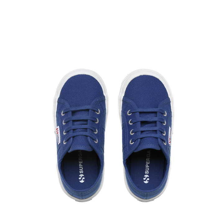 Le Superga Kid unisex 2750-JCOT CLASSIC Sneaker BLUE SNORKEL Dressed Back (jpg Rgb)		