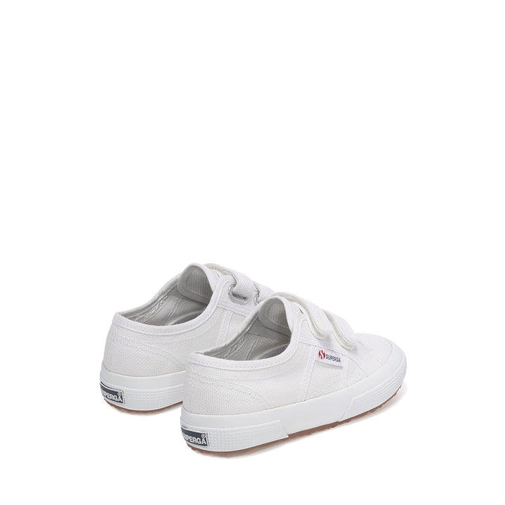 Le Superga Kid unisex 2750-COTJSTRAP CLASSIC Sneaker WHITE Dressed Side (jpg Rgb)		