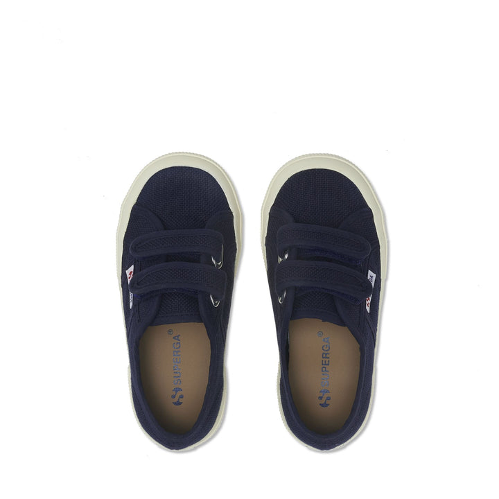 Le Superga Kid unisex 2750-COTJSTRAP CLASSIC Sneaker BLUE NAVY Dressed Back (jpg Rgb)		