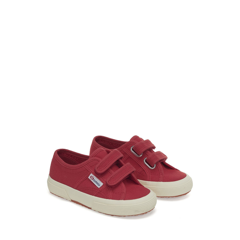 Le Superga Kid unisex 2750-COTJSTRAP CLASSIC Sneaker RED Dressed Front (jpg Rgb)	