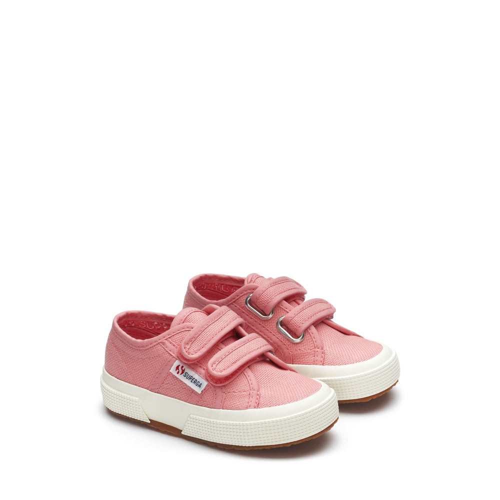Le Superga Kid unisex 2750-COTJSTRAP CLASSIC Sneaker PINK-FAVORIO Dressed Front (jpg Rgb)	