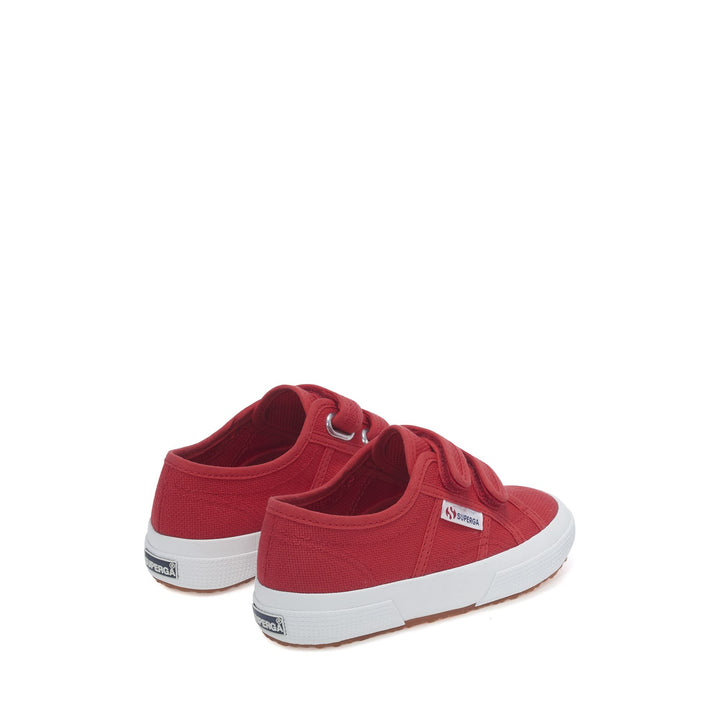 Le Superga Kid unisex 2750-COTJSTRAP CLASSIC Sneaker RED-WHITE Dressed Side (jpg Rgb)		