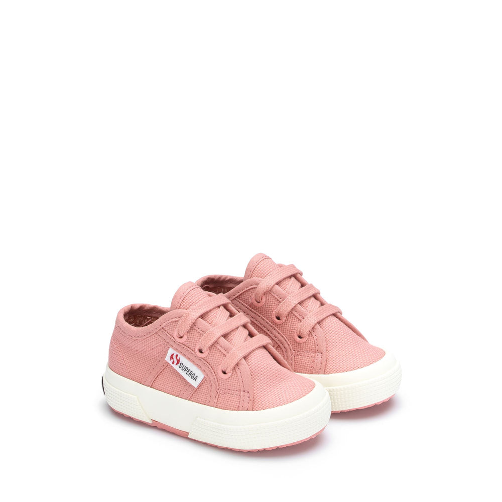 Le Superga Kid unisex 2750 BABY CLASSIC Sneaker PINK DUSTY-F AVORIO Dressed Front (jpg Rgb)	