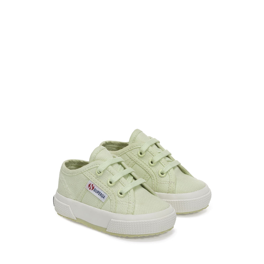 Le Superga Kid unisex 2750 BABY CLASSIC Sneaker GREEN PRIMROSE-F AVORIO Dressed Front (jpg Rgb)	