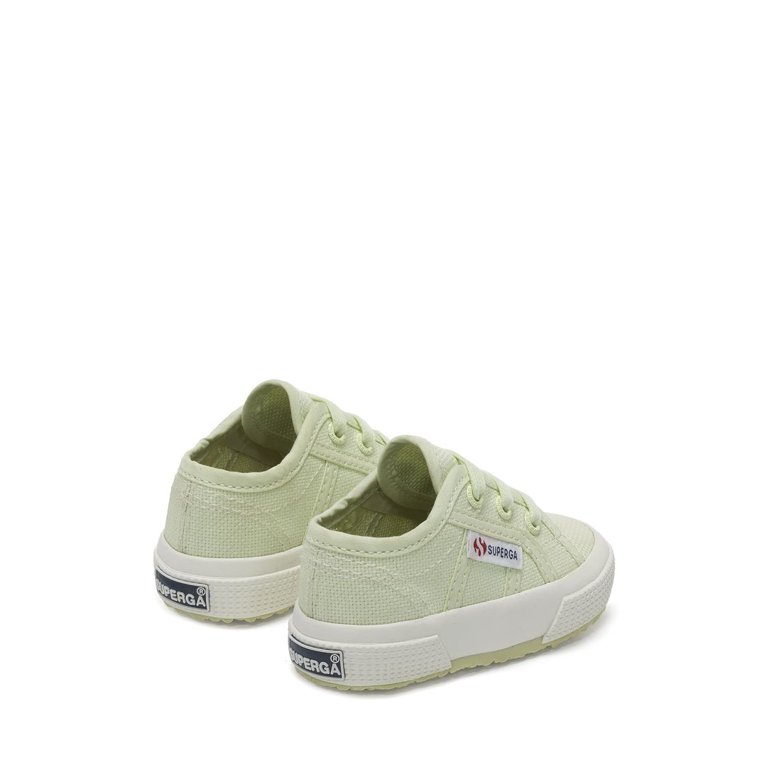 Le Superga Kid unisex 2750 BABY CLASSIC Sneaker GREEN PRIMROSE-F AVORIO Dressed Side (jpg Rgb)		