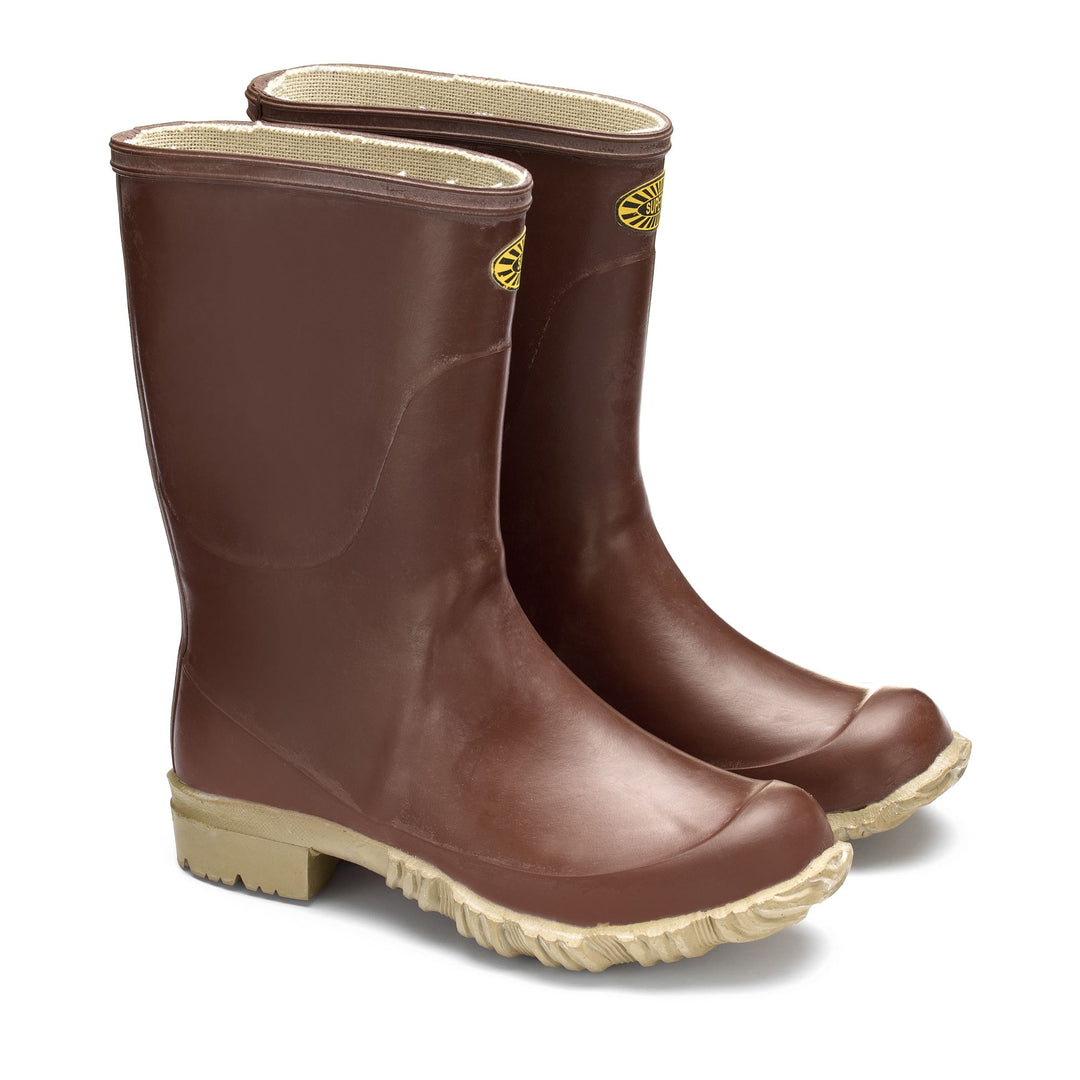 Rubber Boots Unisex 7077-TRONCHETTO PADUS High Cut BROWN Dressed Front (jpg Rgb)	
