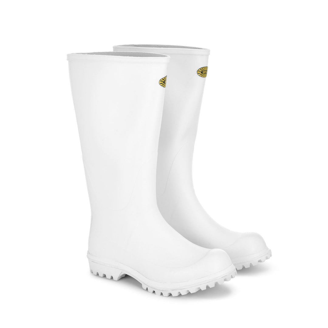 Rubber Boots Unisex 7324-GINOCCHIO ALPINA High Cut WHITE Dressed Front (jpg Rgb)	