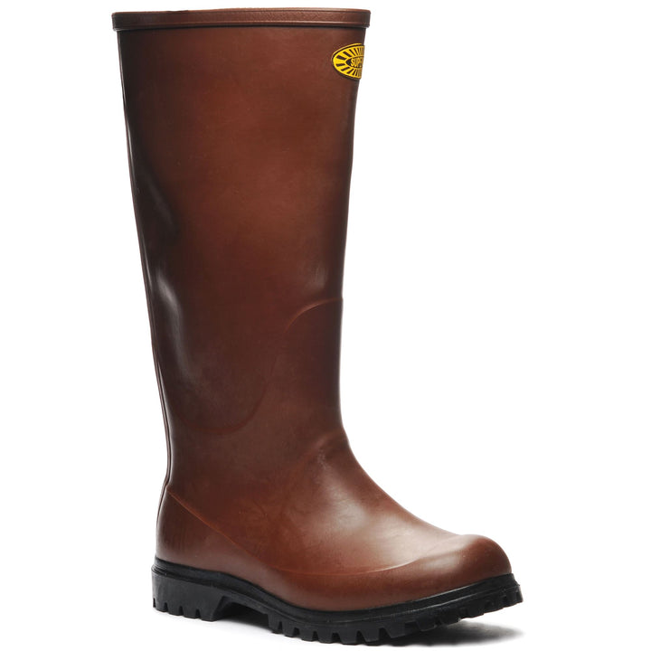 Rubber Boots Unisex 7324-GINOCCHIO ALPINA High Cut BROWN Detail Double				