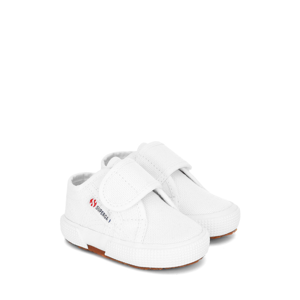 Le Superga Kid unisex 2750-BSTRAP Sneaker WHITE Dressed Front (jpg Rgb)	