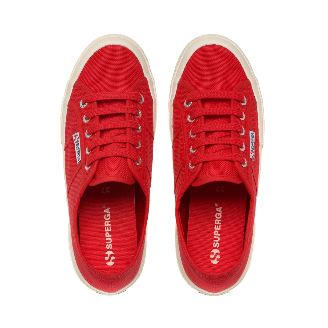 Le Superga Unisex 2750-PLUS COTU Sneaker RED Dressed Back (jpg Rgb)		
