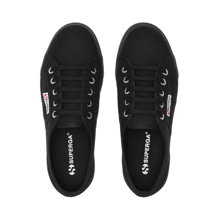 Le Superga Unisex 2730-COTU Sneaker FULL BLACK Dressed Back (jpg Rgb)		