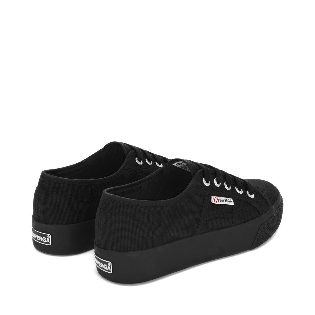 Le Superga Unisex 2730-COTU Sneaker FULL BLACK Dressed Side (jpg Rgb)		