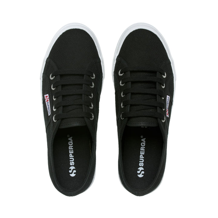 Le Superga Unisex 2730-COTU Sneaker BLACK-FWHITE Dressed Back (jpg Rgb)		