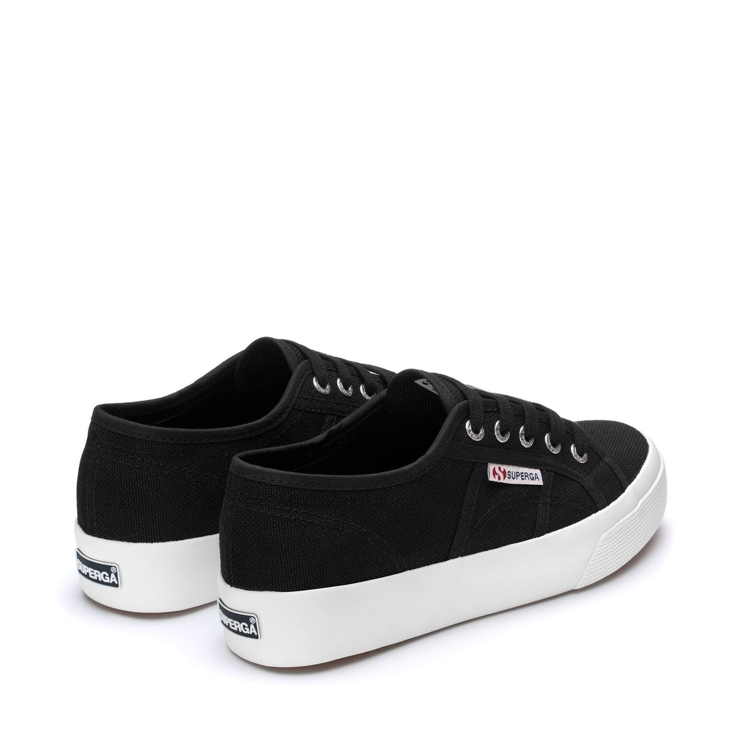Le Superga Unisex 2730-COTU Sneaker BLACK-FWHITE Dressed Side (jpg Rgb)		