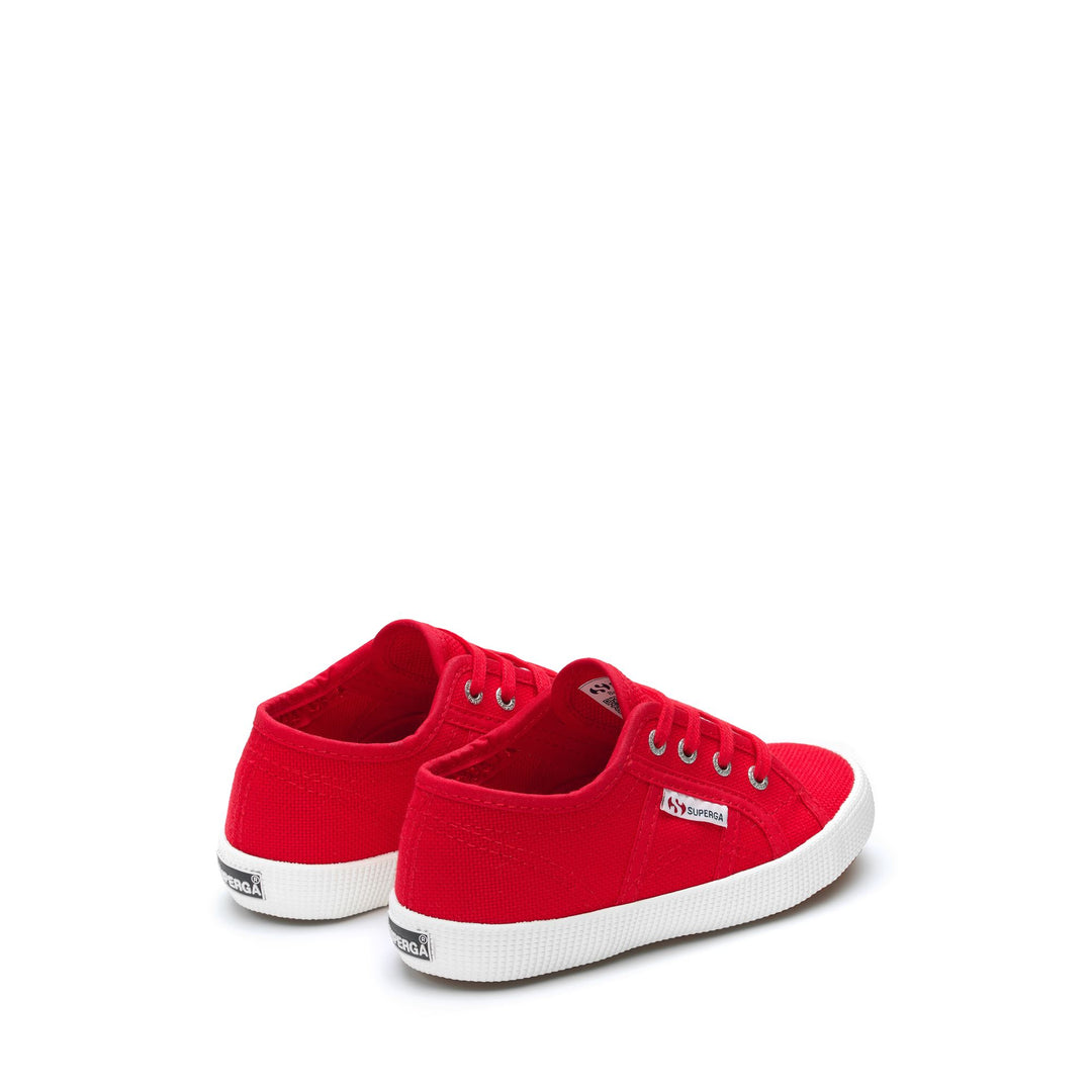 Le Superga Kid unisex 2750 KIDS EASYLITE Sneaker RED-WHITE Dressed Side (jpg Rgb)		