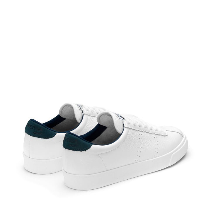 Sneakers Unisex 2843 CLUB S COMFORT LEATHER Low Cut WHITE-NAVY Dressed Side (jpg Rgb)		