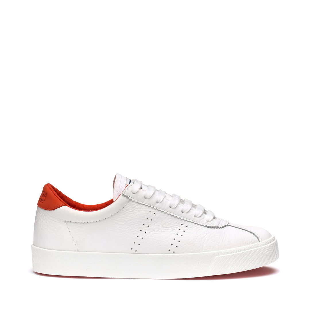 Sneakers Unisex 2843 CLUB S COMFORT LEATHER Low Cut WHITE-RED Photo (jpg Rgb)			