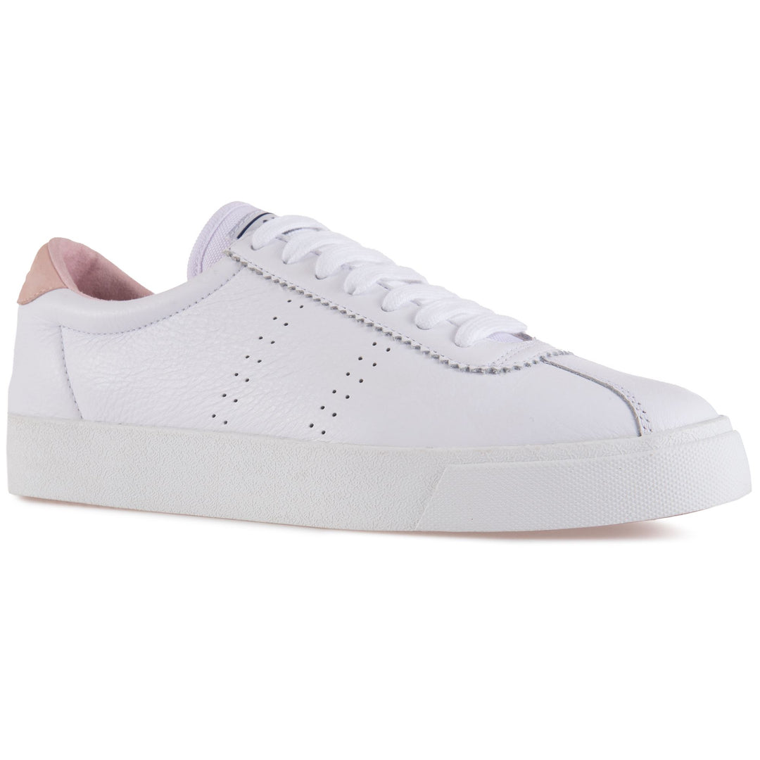 Sneakers Unisex 2843 CLUB S COMFORT LEATHER Low Cut WHITE-PINK SMOKE Detail Double				