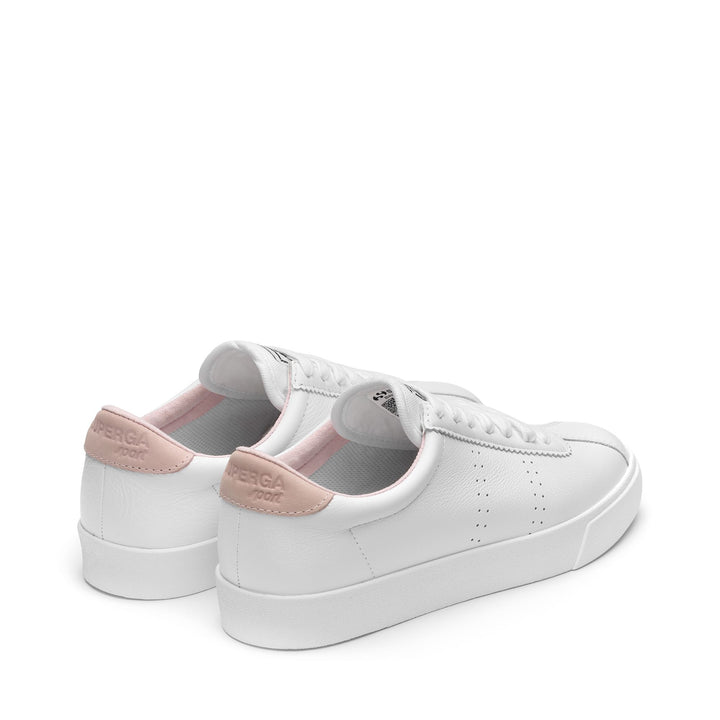 Sneakers Unisex 2843 CLUB S COMFORT LEATHER Low Cut WHITE-PINK SMOKE Dressed Side (jpg Rgb)		