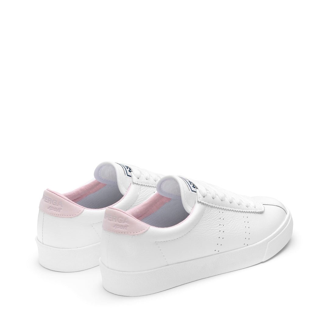 Sneakers Unisex 2843 CLUB S COMFORT LEATHER Low Cut WHITE-PINK LT Dressed Side (jpg Rgb)		