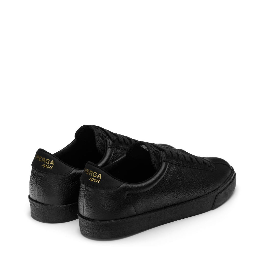 Sneakers Unisex 2843 CLUB S COMFORT LEATHER Low Cut TOTAL BLACK Dressed Side (jpg Rgb)		