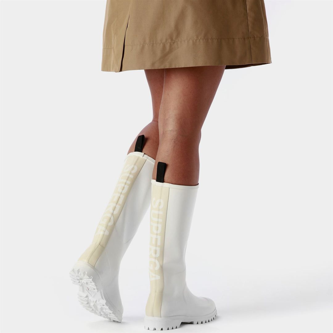 High Rubber Boots Unisex White Color main