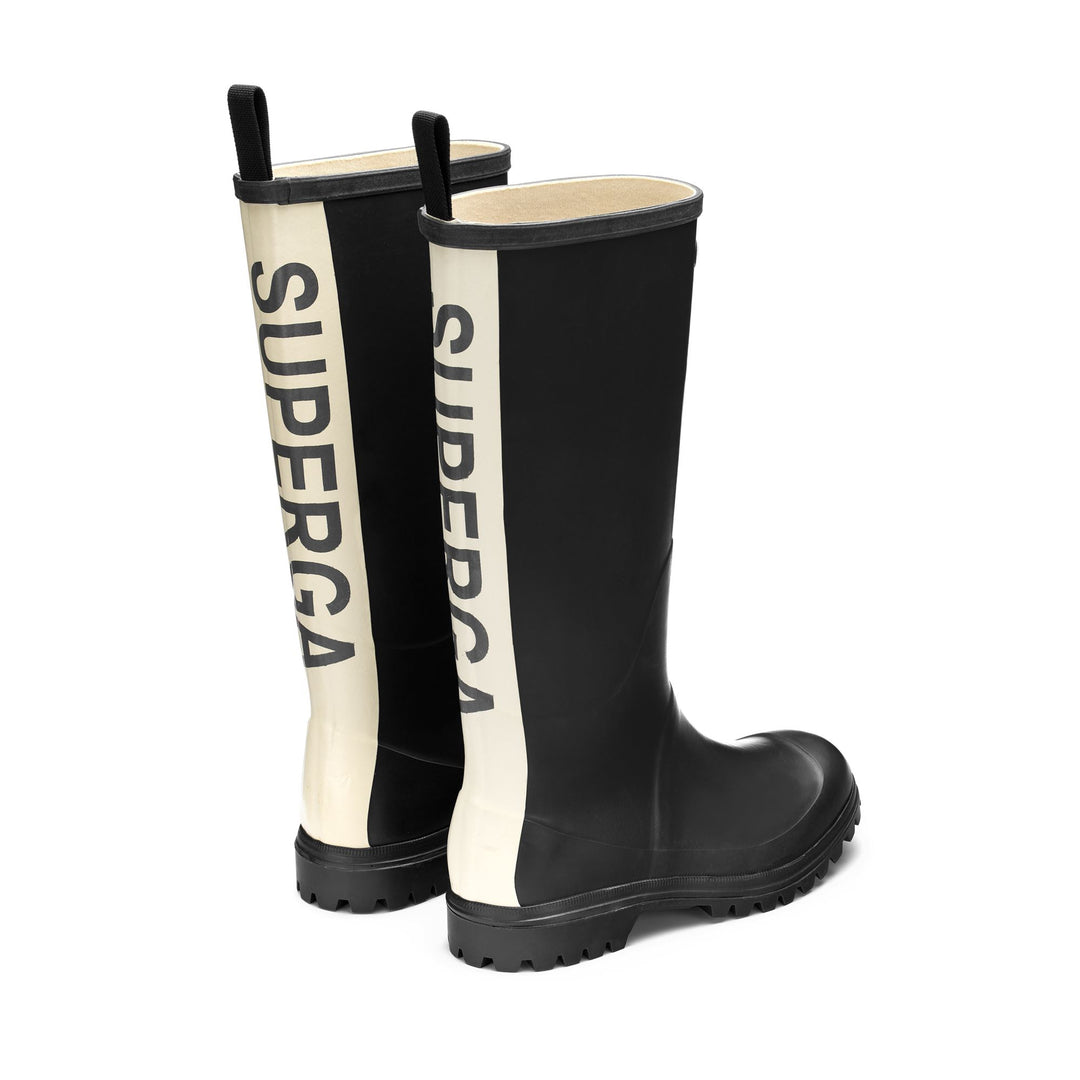 Rubber Boots Unisex 799 RUBBER BOOTS LETTERING High Cut BLACK Dressed Side (jpg Rgb)		