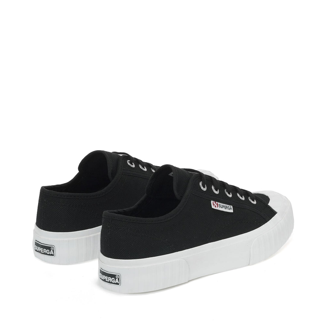Sneakers Unisex 2630 STRIPE Low Cut BLACK-FWHITE Dressed Side (jpg Rgb)		