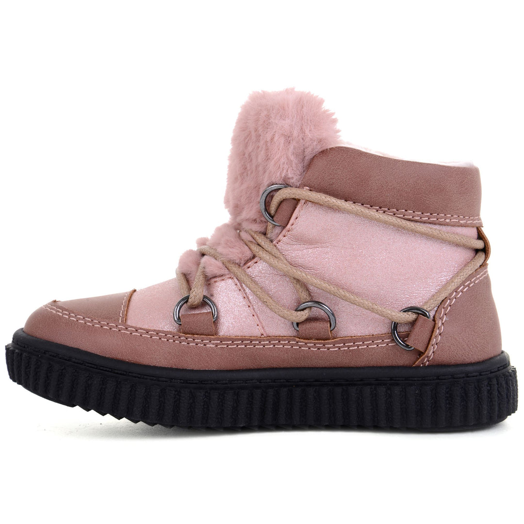 Ankle Boots Girl 4769-PUGLITTERJ Laced DARK ROSE Dressed Side (jpg Rgb)		