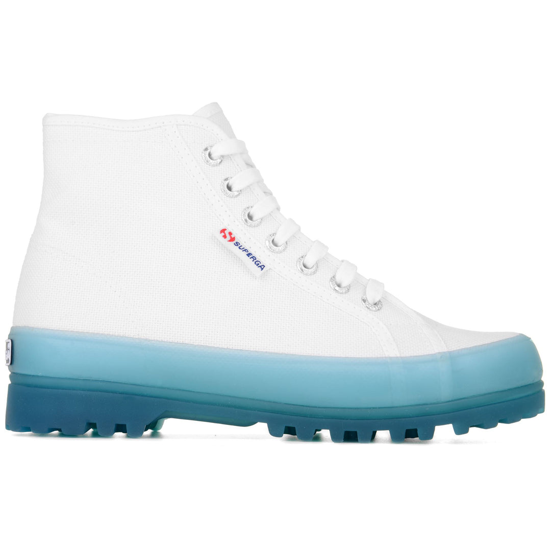Ankle Boots Unisex 2341 ALPINA JELLYGUM COTU Laced WHITE-BLUE LT CRYSTAL Photo (jpg Rgb)			