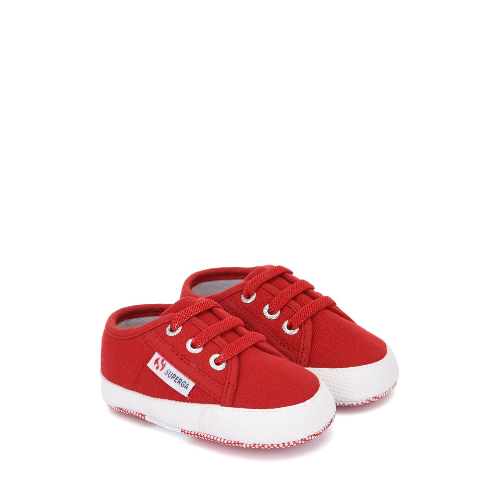 Sneakers Kid unisex 4006 BABY Low Cut RED FLAME Dressed Front (jpg Rgb)	