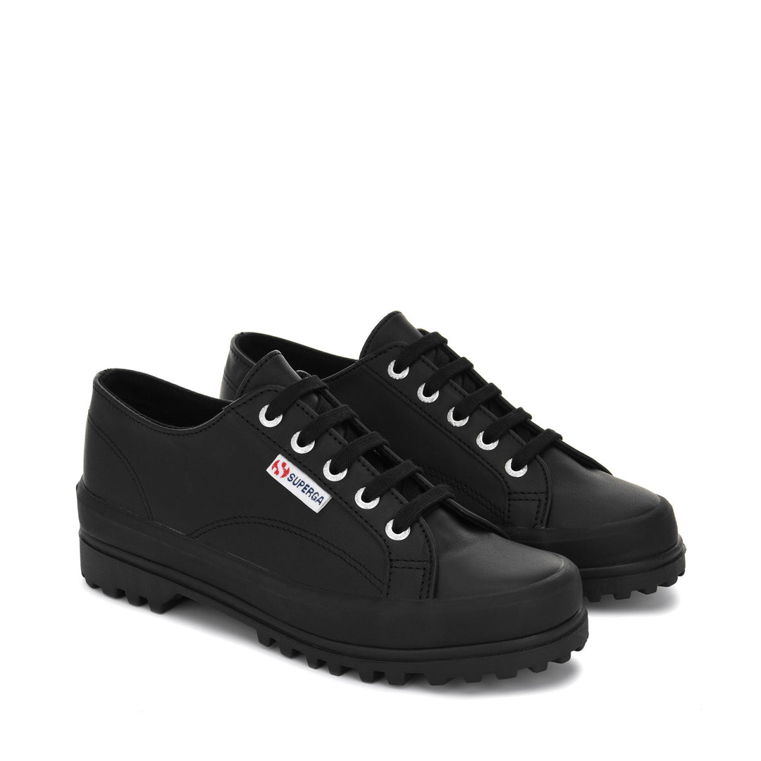 Sneakers Unisex 2555 ALPINA NAPPA Low Cut FULL BLACK Dressed Front (jpg Rgb)	