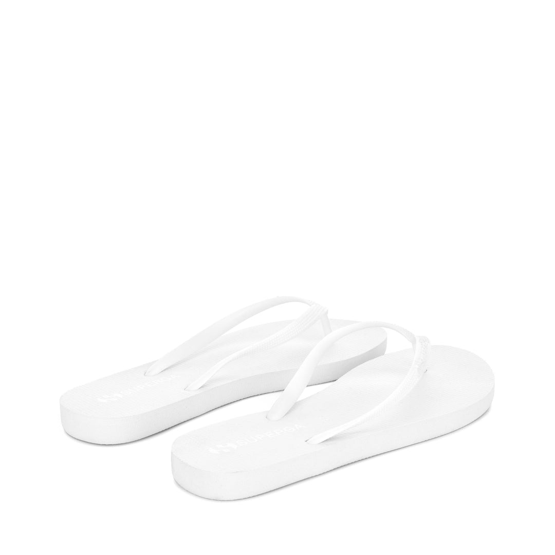Slippers Woman 4121 FLIP FLOPS Flip-Flop TOTAL WHITE Dressed Side (jpg Rgb)		