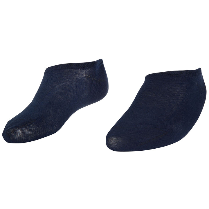 Unisex No Show Socks in Blue with Cotton Upper 1