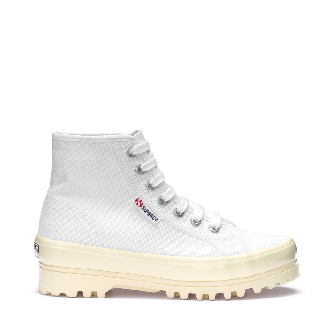 Ankle Boots Woman 2341 ALPINA SHINY GUM Laced WHITE-SHINY OFFWHITE Photo (jpg Rgb)			