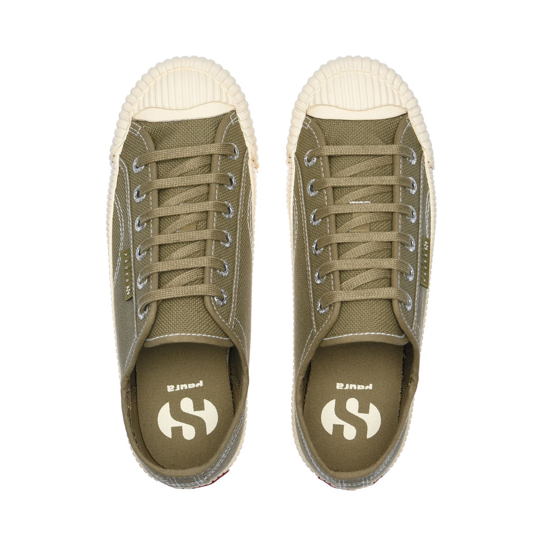 Sneakers Unisex 2482 COTTON Low Cut GREEN TORTORA Dressed Back (jpg Rgb)		
