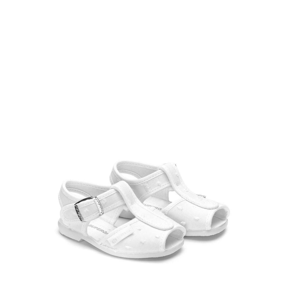 Sandals Girl 1200 KIDS SANDALS PLUMETIS Sandal WHITE Dressed Front (jpg Rgb)	