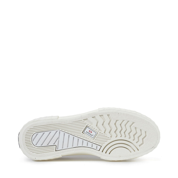 Sneakers Woman 2631 STRIPE PLATFORM VEGAN MATERIAL Wedge WHITE-WHITE AVORIO Detail (jpg Rgb)			