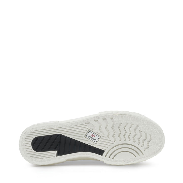 Sneakers Woman 2631 STRIPE PLATFORM VEGAN MATERIAL Wedge BLACK-WHITE AVORIO Detail (jpg Rgb)			