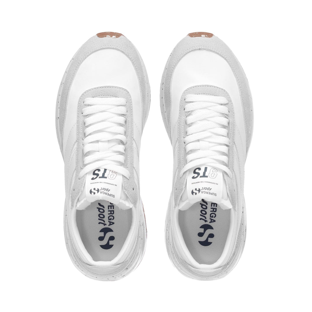 Sneakers Unisex 4089 TRAINING 9TS SLIM VEGAN MATERIAL Low Cut WHITE-WHITE AVORIO Dressed Back (jpg Rgb)		