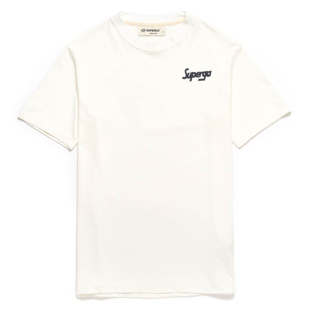 T-ShirtsTop Unisex SUPERGA LOGOTIPO 30S T-Shirt OFF WHITE-NAVY Photo (jpg Rgb)			