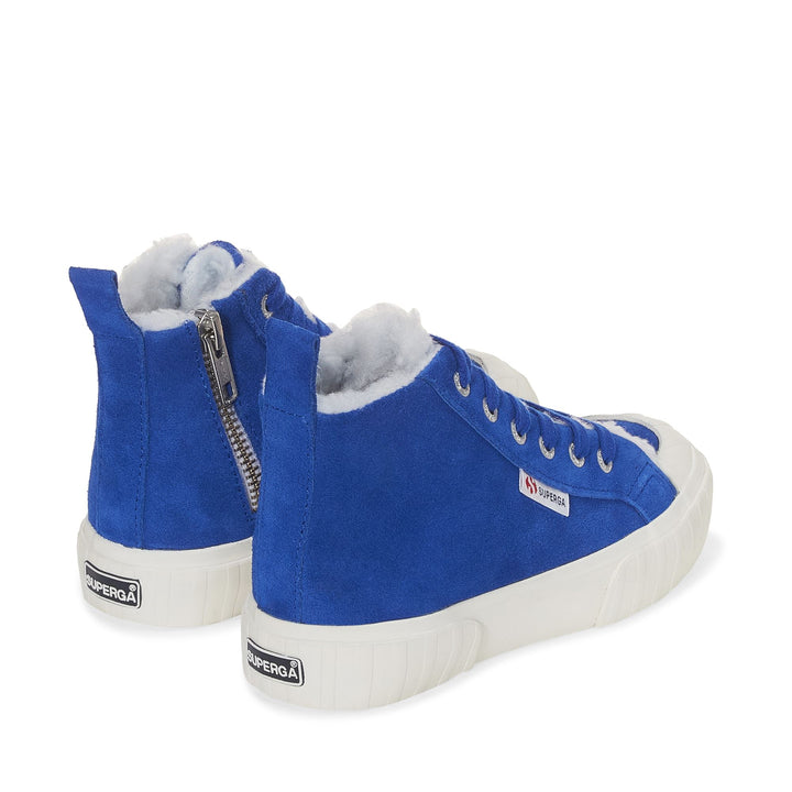 Sneakers Kid unisex 2696 KIDS STRIPE SUEDE Mid Cut BLUE ROYAL-FAVORIO Dressed Side (jpg Rgb)		